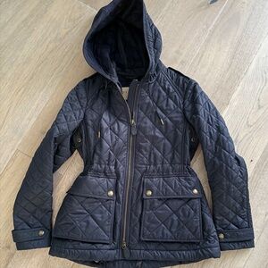 BURBERRY Quilted Navy Parka Jacket  6